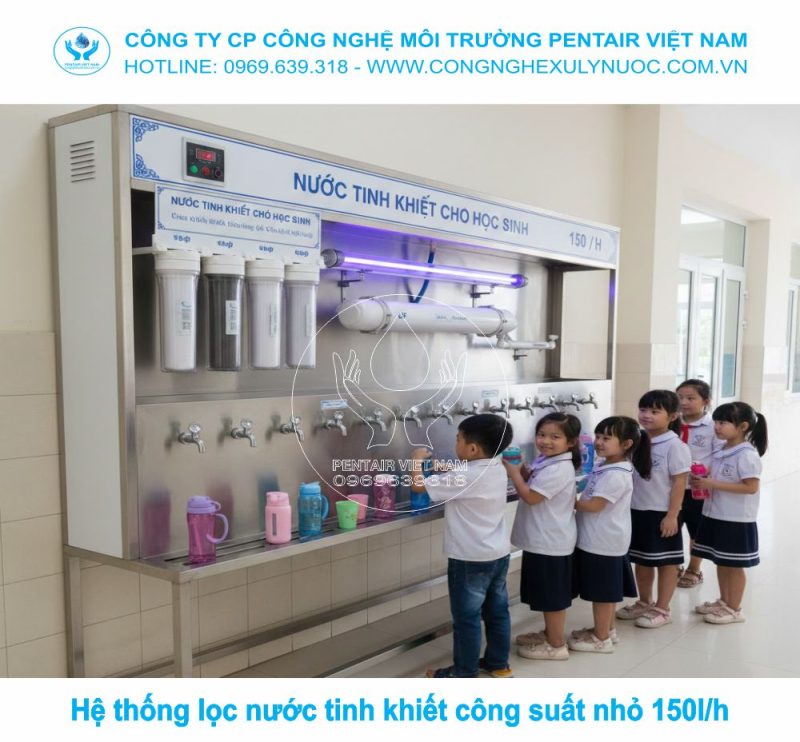 Lắp đặt hệ thống lọc nước RO công nghiệp tại trường học