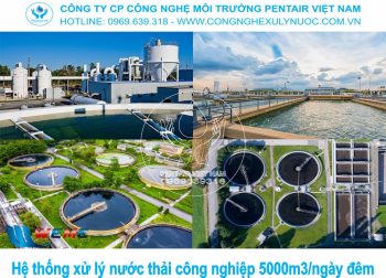 oàn thiện lắp đặt thiết bị cơ điện cho hệ thống xử lý nước thải khu công nghiệp 5000 m3/ngày đêm