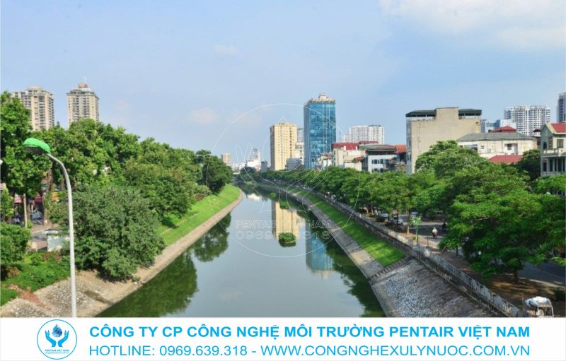 Hình ảnh minh họa dự án cải tạo và hồi sinh dòng sông Tô Lịch với hệ thống xử lý nước thải hiện đại tại Hà Nội.