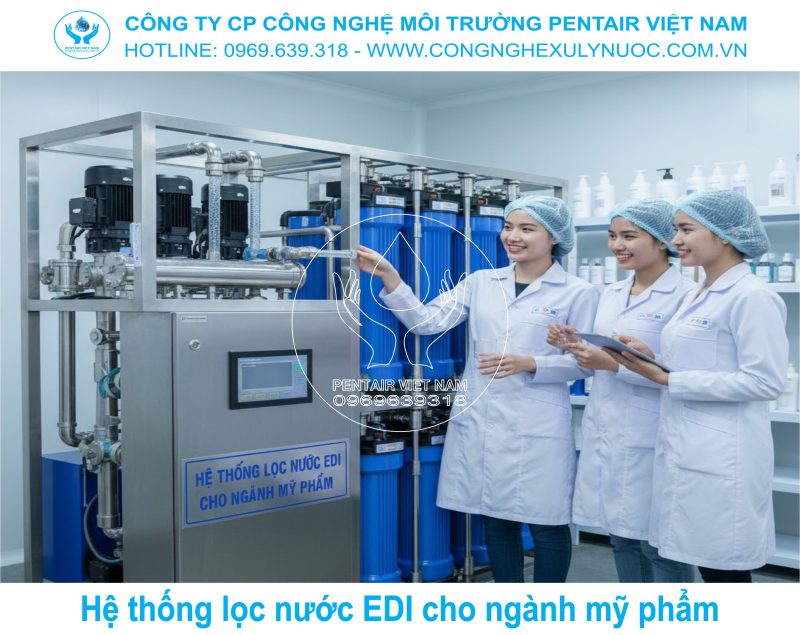 Lắp đặt hệ thống lọc nước EDI hiện đại cho nhà máy sản xuất mỹ phẩm