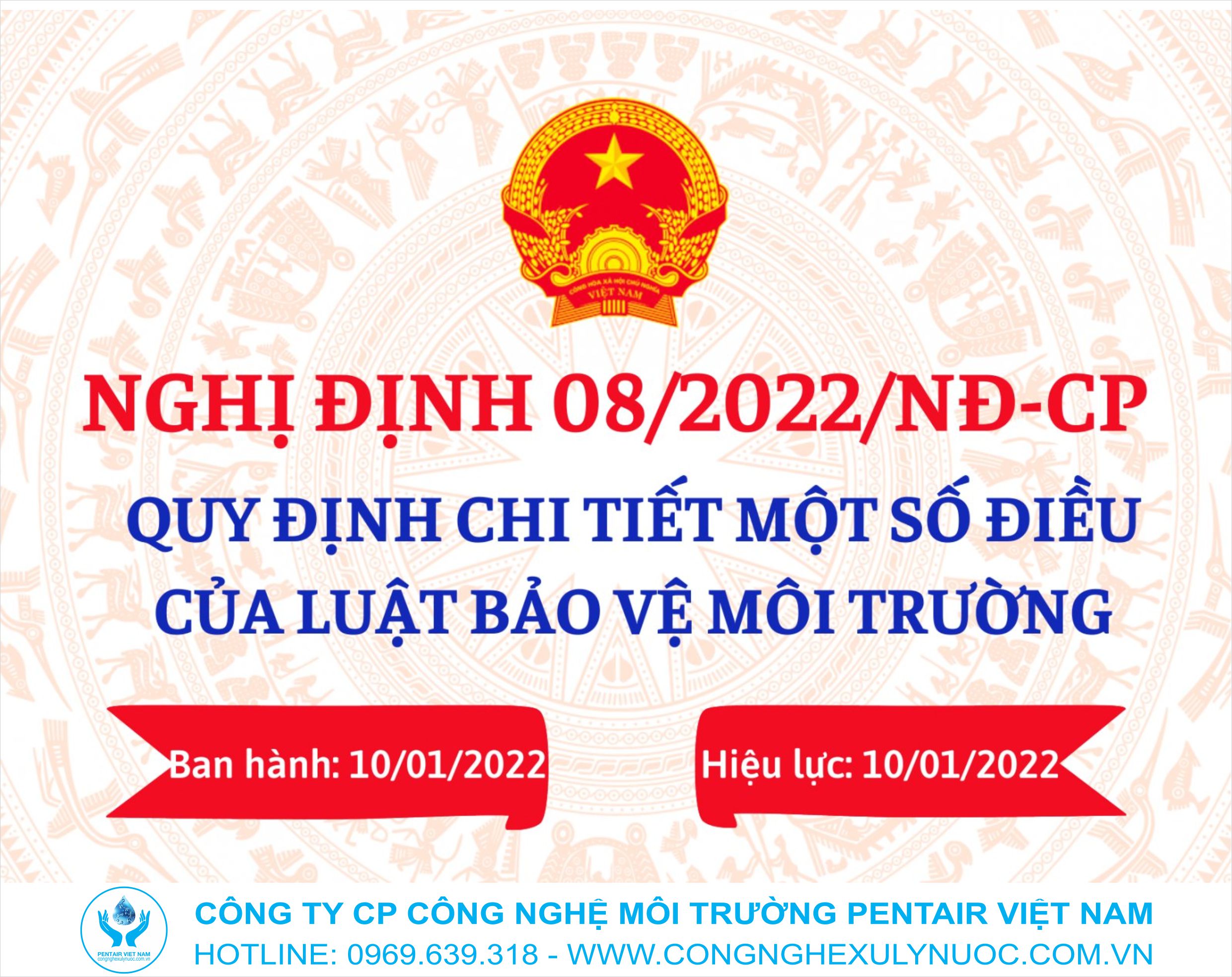 Nghị định số 08/2022/NĐ-CP về hướng dẫn thi hành Luật Bảo vệ môi trường."