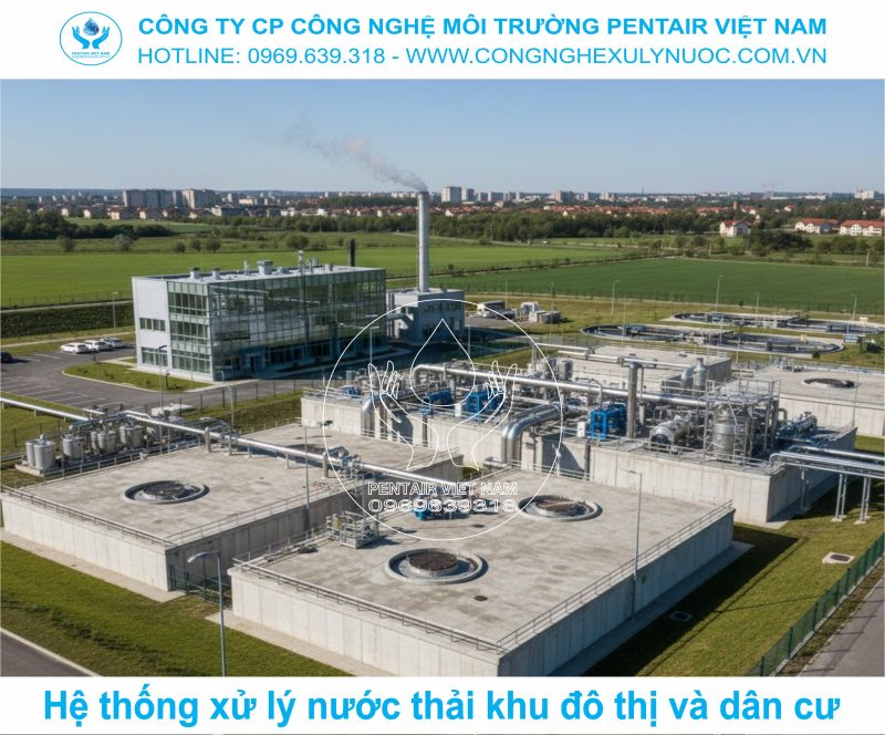 Thi công lắp đặt hệ thống xử lý nước thải khu đô thị hiện đại