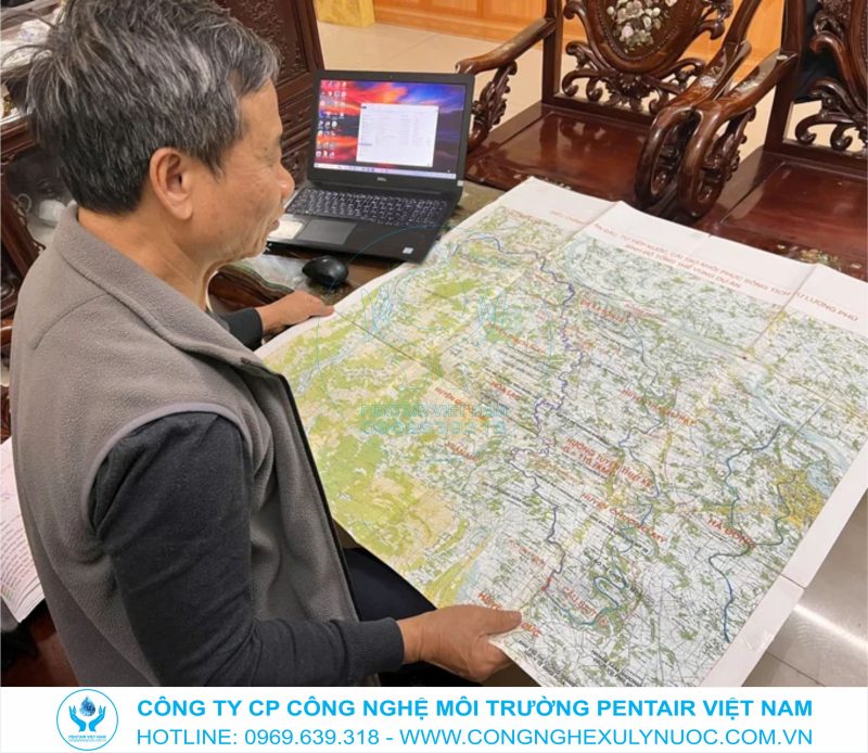 Bản đồ hoặc sơ đồ ý tưởng dẫn nước từ sông Đà về để làm sạch và hồi sinh các dòng sông phía Tây Hà Nội của ông Nguyễn Trường Duy.