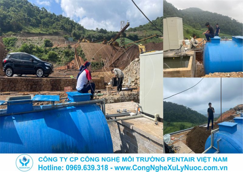 Lắp đặt hệ thống bồn tự hoại cải tiến bằng vật liệu Composite công suất 50m3/ngày đêm tại dự án khai thác quặng sắt tiểu khu Đèo Gió, thị trấn Vân Tùng, huyện Ngân Sơn, tỉnh Bắc Kạn.