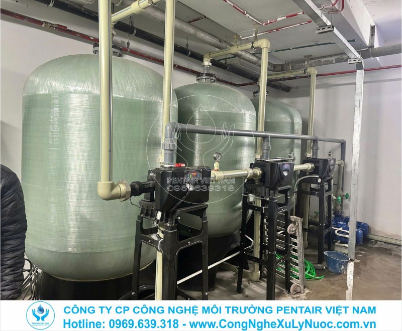 Hệ thống lọc nước RO công suất 6m3/h sử dụng 3 cột lọc Composite 3072 lắp đặt tại KCN VSHIP Hải Phòng cho ngành xi mạ.