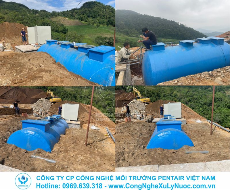 Trạm xử lý nước thải công suất 50m3 ngày đêm tại dự án khai thác quặng sắt Đèo Gió, Ngân Sơn, Bắc Kạn.