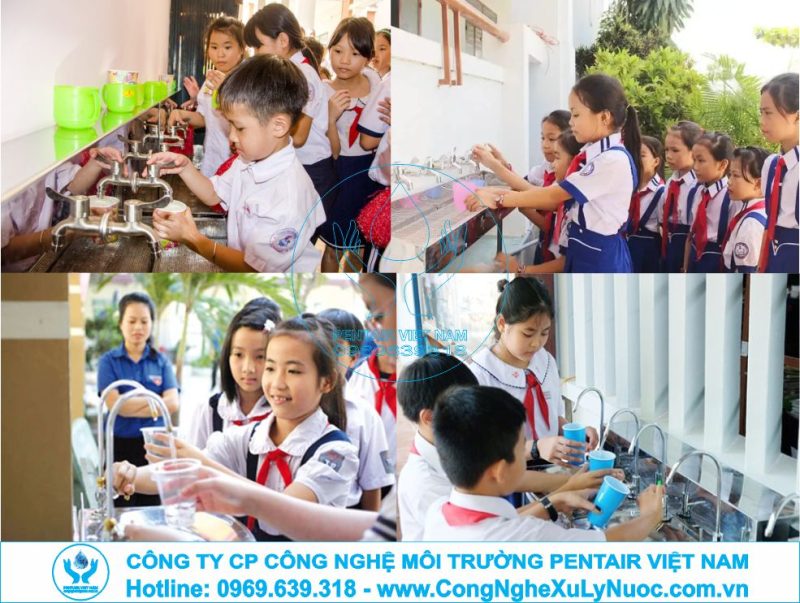 Hệ thống lọc nước RO trường học công nghệ cao, đáp ứng tiêu chuẩn nước uống trực tiếp tại vòi.