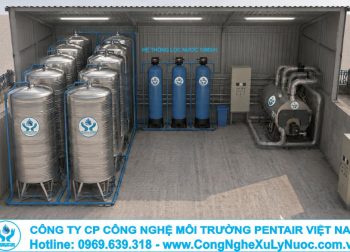 Hệ thống xử lý nước cấp và làm mềm cho xưởng giặt là công nghiệp".