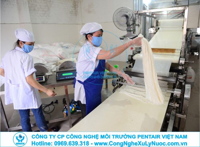Hệ thống xử lý nước thải chuyên dụng tại nhà máy sản xuất bún tươi và bún khô.
