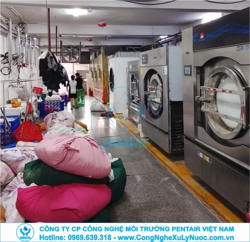 Hệ thống xử lý nước thải giặt là công nghiệp công suất 100m3/ngày đêm với công nghệ màng lọc MBR của Pentair Việt Nam.