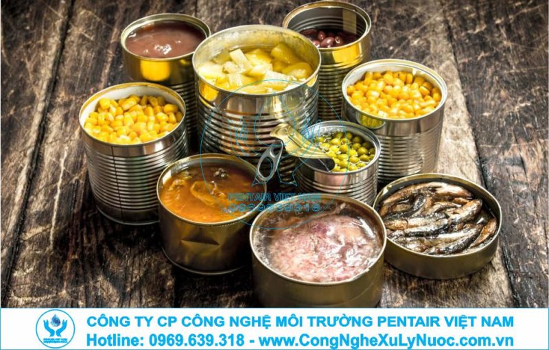 Hệ thống xử lý nước thải nhà máy chế biến thủy sản đồ hộp với công nghệ tuyển nổi và xử lý sinh học hiện đại.