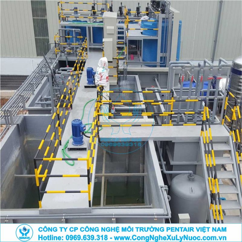 Trạm xử lý nước thải xi mạ công suất 50m3/ngày đêm với hệ thống bồn inox 304 hợp khối đặt nổi chuyên dụng